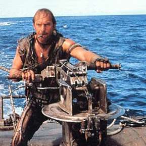 Waterworld Movie - Trimaran Deck Grinder and sail controls